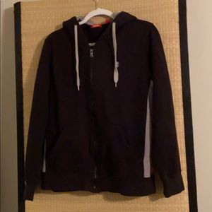 M Izod black & gray full-zip hoodie